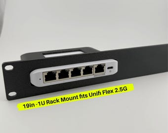19 in - 1U Rack Mount passend für UniFi Flex Mini 2.5G-5 - Sichere 1U Netzwerk Switch Halterung