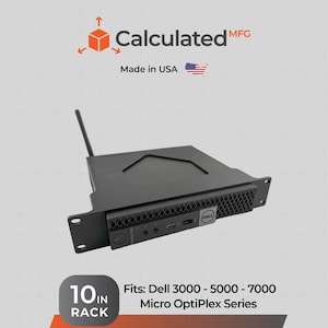 Soporte de montaje en rack 1U para micro PC Dell. Soporte de montaje en rack 1U para racks de servidores de 10". Compatible con las series Micro 3000, 5000 y 7000.