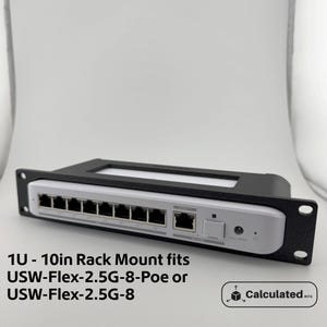 10 in 1HE Rack Mount passend für UniFi USW-Flex-2.5G-8-PoE und USW-Flex-2.5G-8| 1 Stück Halterung für 10 Zoll Standard Racks