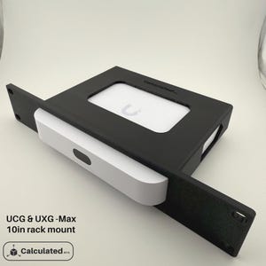 10” Rack Mount for Unifi UCG-Max & UXG-MAX | 1u Bracket for 10&quot; Server Racks