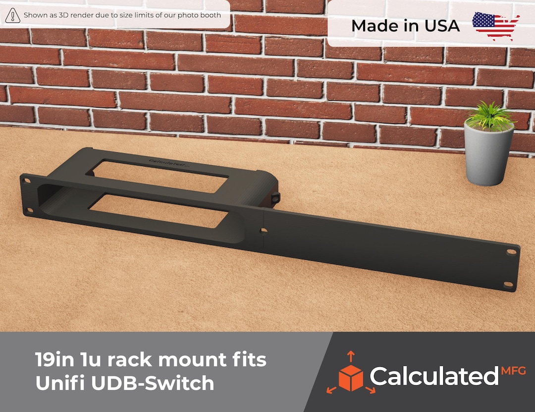19in 1U Rack Mount Fits Unifi Udb-switch | 1u Mount for Standard 19 ...