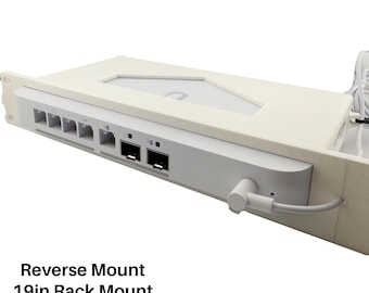 Reverse Orientation Mount Port outward 19inch mount for Unifi UCG Fiber 19" Rack Mount | 1U Mount for UniFi UCG Fiber