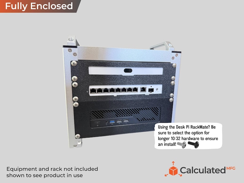 10in Rack Hardware 10in 1U Rack Mount Fits Unifi Usw-flex-2.5g-8-poe and Usw-flex-2.5g - 8 ...