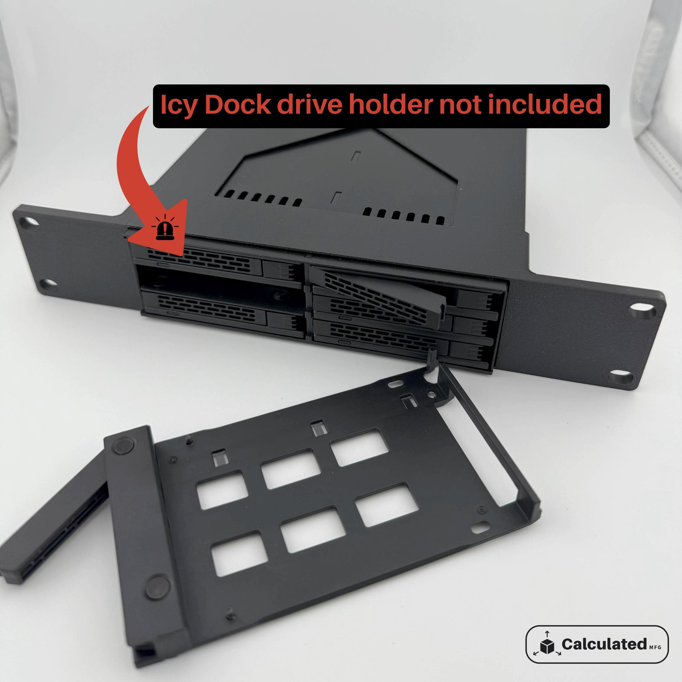 10in Rack Mount for ICY Dock MB326SP-B | 3D Printed JBOD Enclosure