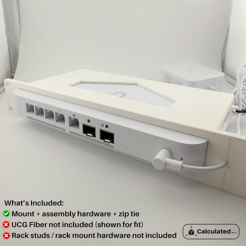Reverse Mount Rack Server Reverse Orientation Mount Port Outward 19inch Mount for Unifi UCG Fiber ...