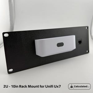 2U - 10in Rack Mount for UniFi UX7 - 2U Bracket with Optional Keystone Cutout - Express 7 UX7 Mount