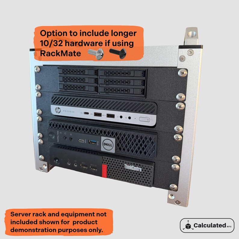 1U Rack Mount for HP Prodesk & Elitedesk Micro Pcs (G3/G4/G5) | Fits 10 ...