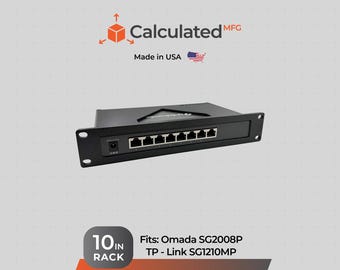 10in Rack Mount for TP-Link Omada SG2008P & SG1210MP | 1U Network Switch Mount