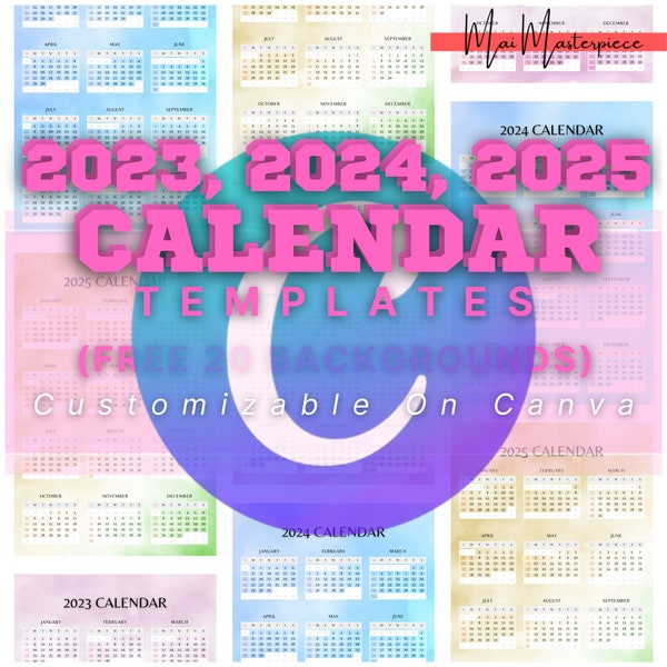Canva 2024 calendar Etsy France