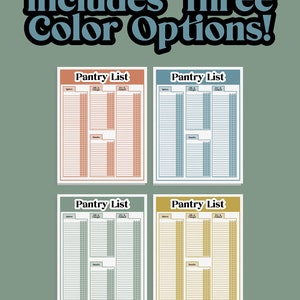 Pantry Inventory// Printable // PDF // Multi-color - Etsy Canada
