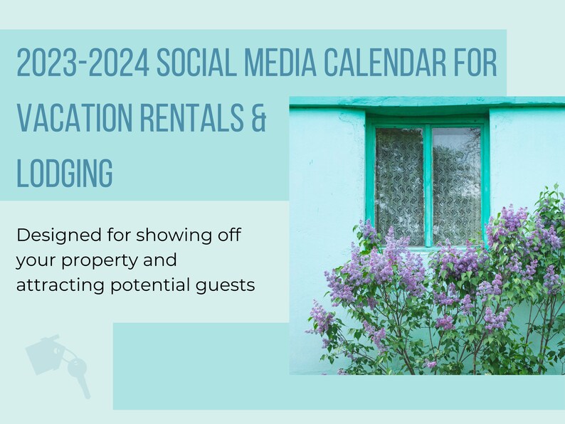 20232024 Social Media Calendar for Lodging Airbnb VRBO Etsy