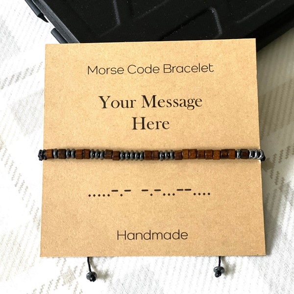 Custom Morse Code Bracelet, Personalized Gift