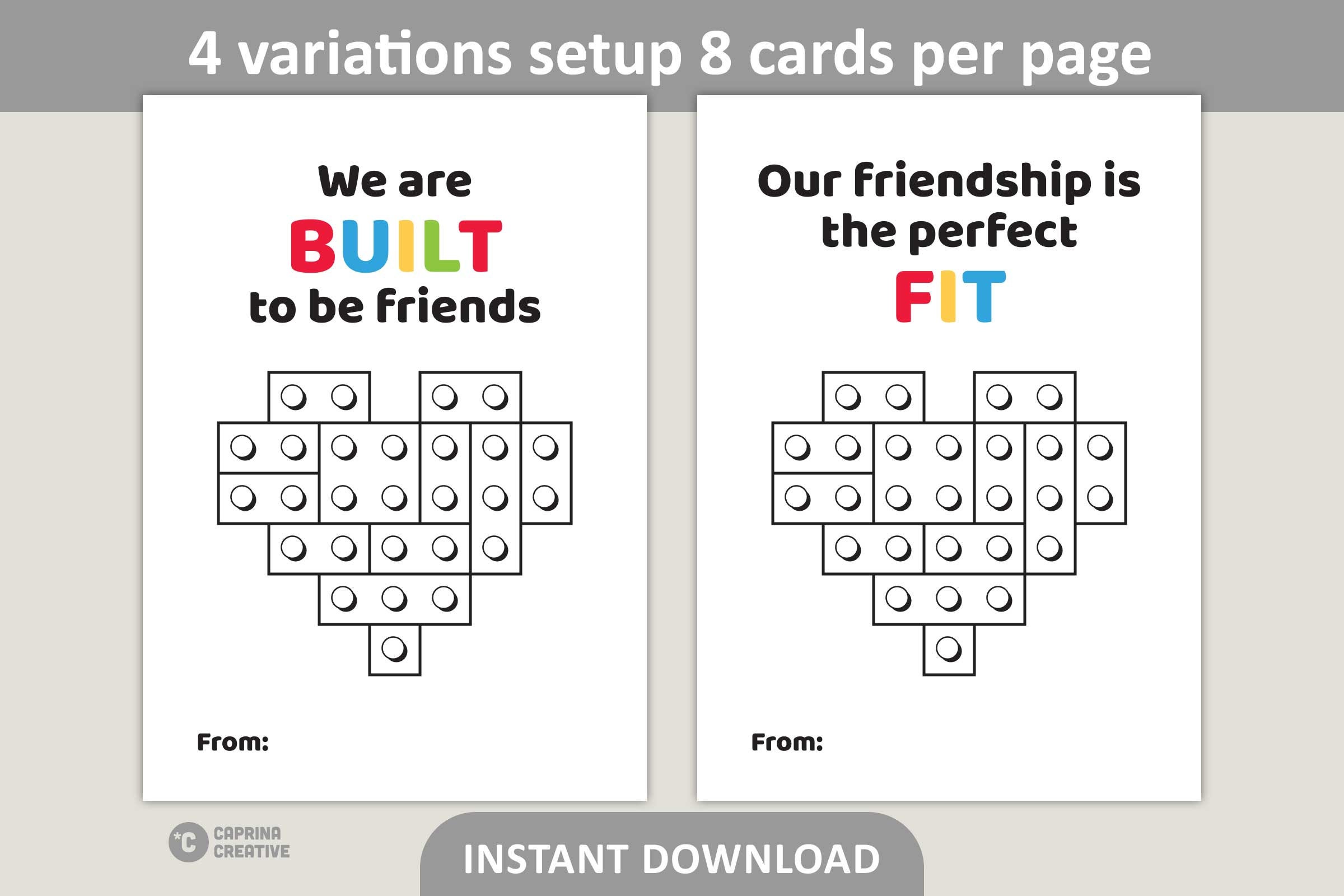 Printable Valentines Coloring Cards / Building Bricks Classroom Printable Valentines Coloring Cards / Building Bricks Classroom