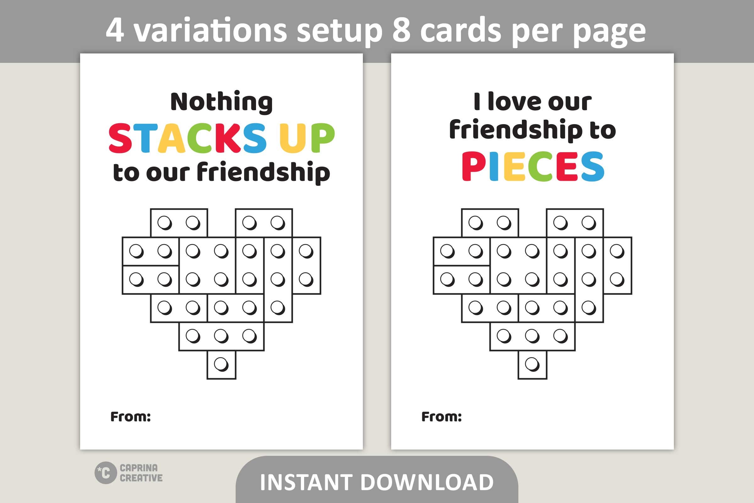 Printable Valentines Coloring Cards / Building Bricks Classroom Printable Valentines Coloring Cards / Building Bricks Classroom