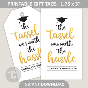 Graduation Tag Printable / Class of 2024 Congrats Graduate / Tassel ...