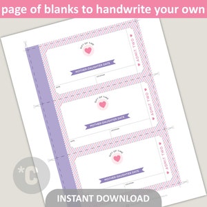 Mother Daughter Date Coupons Printable / Mothers Day Coupons / Birthday ...
