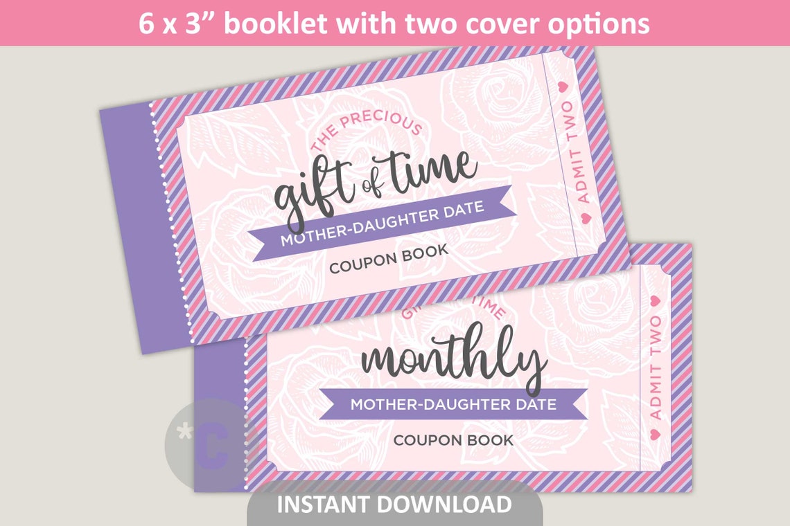 Mother Daughter Date Coupons Printable / Mothers Day Coupons / - Etsy