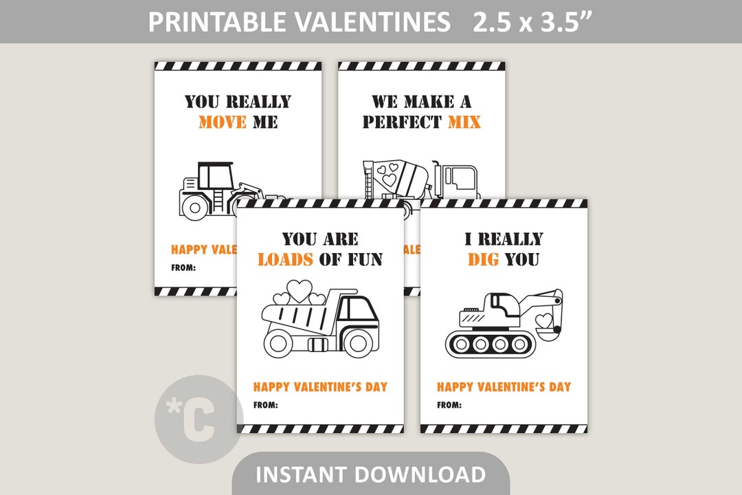 I Dig You Valentine / Printable Classroom Valentines Coloring Cards ...