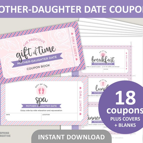 Digital Coupon Book for Mom Printable Mother's Day - Etsy