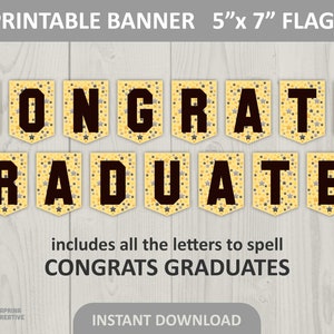 Graduation Banner Printable / Congrats Grad Backdrop / - Etsy