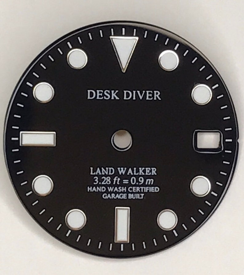 Black Classic DESK DIVER 40mm Custom Dive Watch Seiko NH35 Etsy