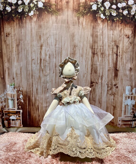 elegant dress for baptism Baptism & Christening Lace Dress with Bonnet