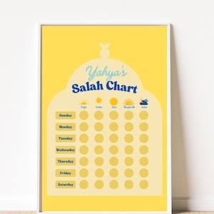 Personalized Salah Chart: Islamic Prayer Tracker (Digital Download)