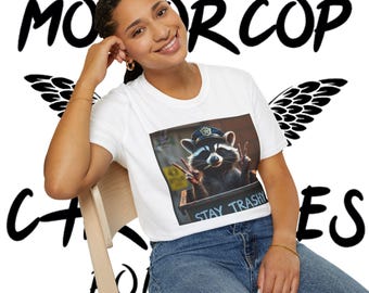 Funny Raccoon T-Shirt, Stay Trashy Tee, Unisex Graphic Shirt, Perfect for Animal Lovers, Gift for Casual Wear, Eco-friendly Fashion