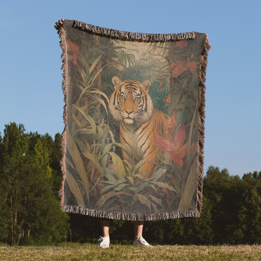 Qfdian Hippie Wild Leopard & Tiger Blanket main image 0