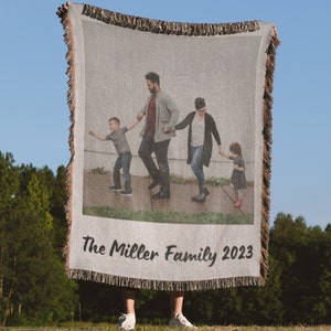 Custom Family Photo Blanket | Personalized blanket, custom photo blanket, personalized polaroid blanket, family gift, family keepsake