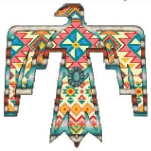 THUNDERBIRD ONE, southwestern, native, western, thunderbird, counted cross stitch pdf pattern