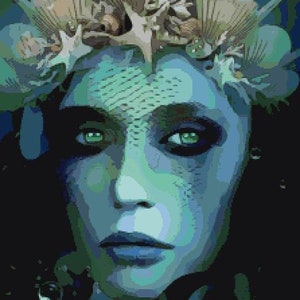MERMAID BEAUTY deep ocean, fantasy pdf downloadable pattern