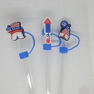4th of July Straw Toppers