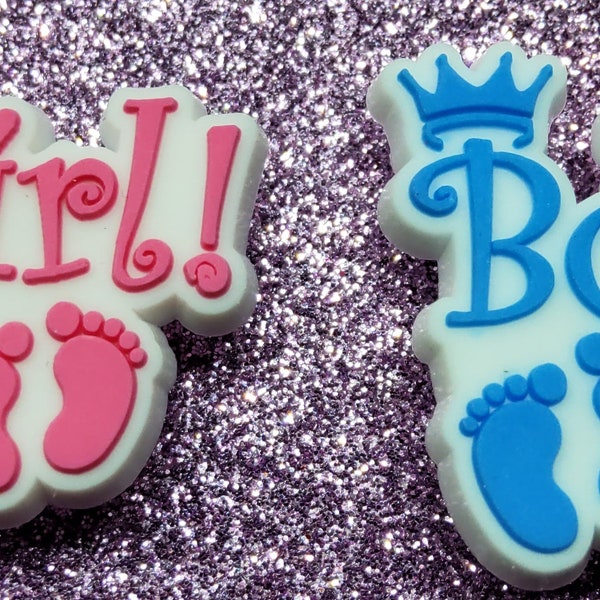 Gender Reveal Shoe Charms