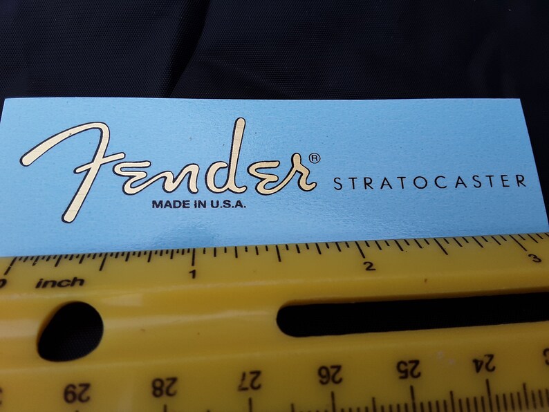 Electric Guitar Waterslide Decal, Metallic Ink Guitar Decal, Premium