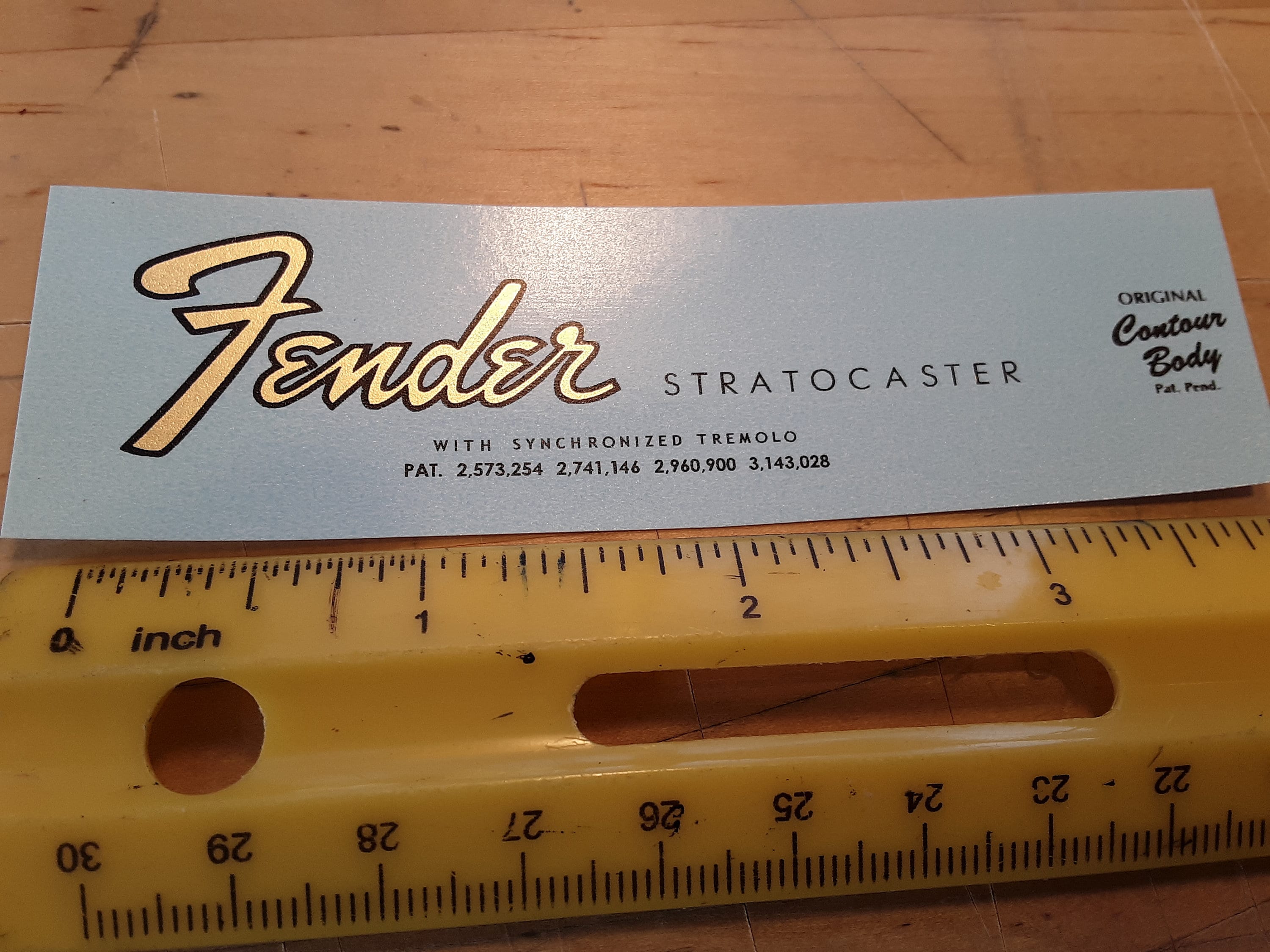 Electric Guitar Waterslide Decal, Metallic Ink Guitar Decal, Premium