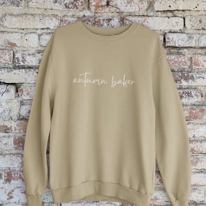 Cozy Fall Baking Sweatshirt in Sand | Gifts for Bakers | Autumn Baker Sweatshirt | Baker Shirt | Baking Shirt | Baking Gifts