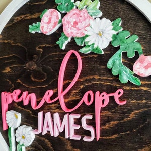 Floral Nursery Sign | Custom Name Sign | Custom Floral Sign | Daisies| Daisies Sign | Nursery | Baby Shower Gift | Girls Room Decor