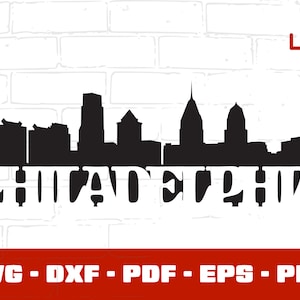 Philadelphia Svg, Philadelphia Skyline Svg, Philadelphia Cityscape Svg, Philadelphia Buildings Svg, Philadelphia Design - Dxf, Eps, Png, Pdf