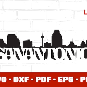 San Antonio Svg, San Antonio Skyline Svg, San Antonio Cityscape Svg, San Antonio Buildings Svg, San Antonio Design - Dxf, Eps, Png, Pdf