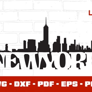 New York Svg, New York Skyline Svg, New York Cityscape Svg, New York Buildings Svg, New York Design Svg - Dxf, Eps, Png, Pdf