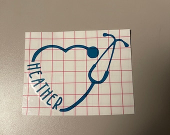 Calcomanía de estetoscopio personalizada