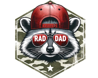 Rad Dad PNG / Design maglietta Rad Dad / Sublimazione festa del papà PNG / File PNG Rad Dad / Regalo Rad Dad per lui / Camo Dad png