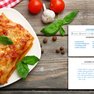 Recipe Card Template | Editable Recipe Card | Minimalist recipe printable | DIY recipe card | instant download | Simple recipe card 4 x 6