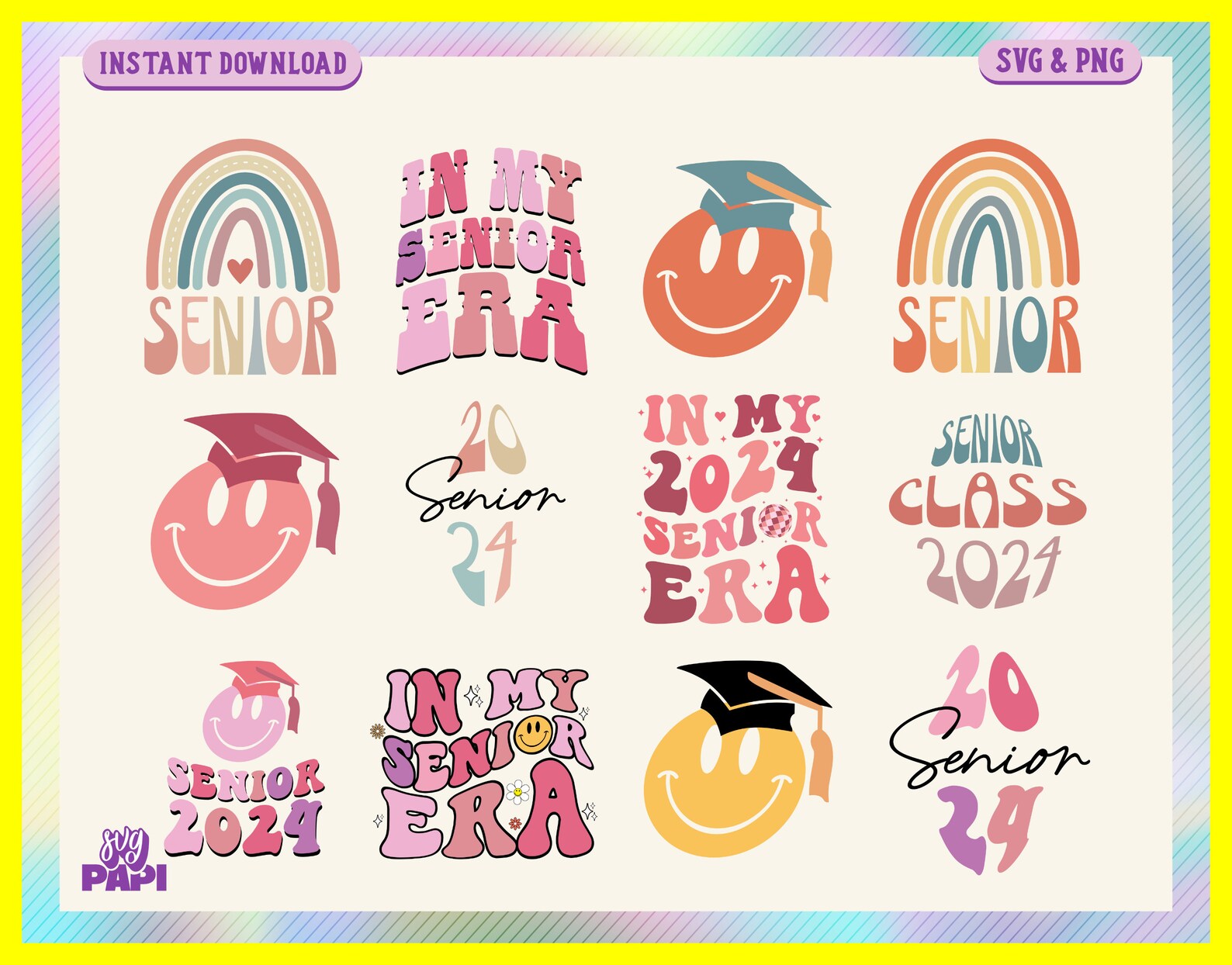 Class of 2024 SVG Bundle, Senior 2024 SVG, Graduation Svg Bundle ...