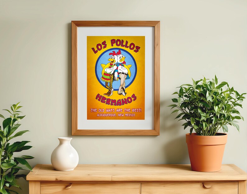 Breaking Bad Poster: Los Pollos Hermanos Gus Fring Retro Werbung Home Decor Wand Kunst Druck Geschenk Bild 5