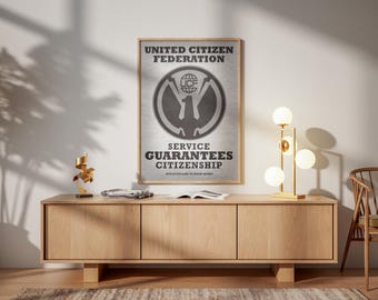 Starship Troopers Poster: Federation Propaganda Flag Retro Wall Art Home Decor Gift