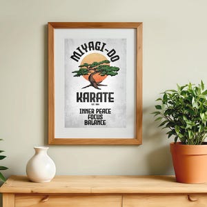 Cobra Kai Karate Kid Filmposter: LaRusso Mr Miyagi Do Retro Wohnkultur Wand Kunst Druck Geschenk Bild 3