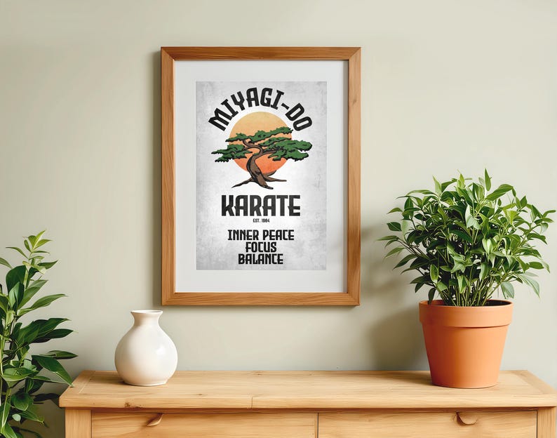 Cobra Kai Karate Kid Filmposter: LaRusso Mr Miyagi Do Retro Wohnkultur Wand Kunst Druck Geschenk Bild 3