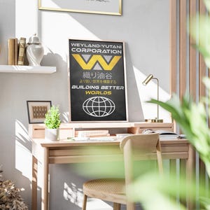 Alien Movie Poster: Weyland Yutani Retro Ad Home Decor Wall Art Print Cadeau afbeelding 4